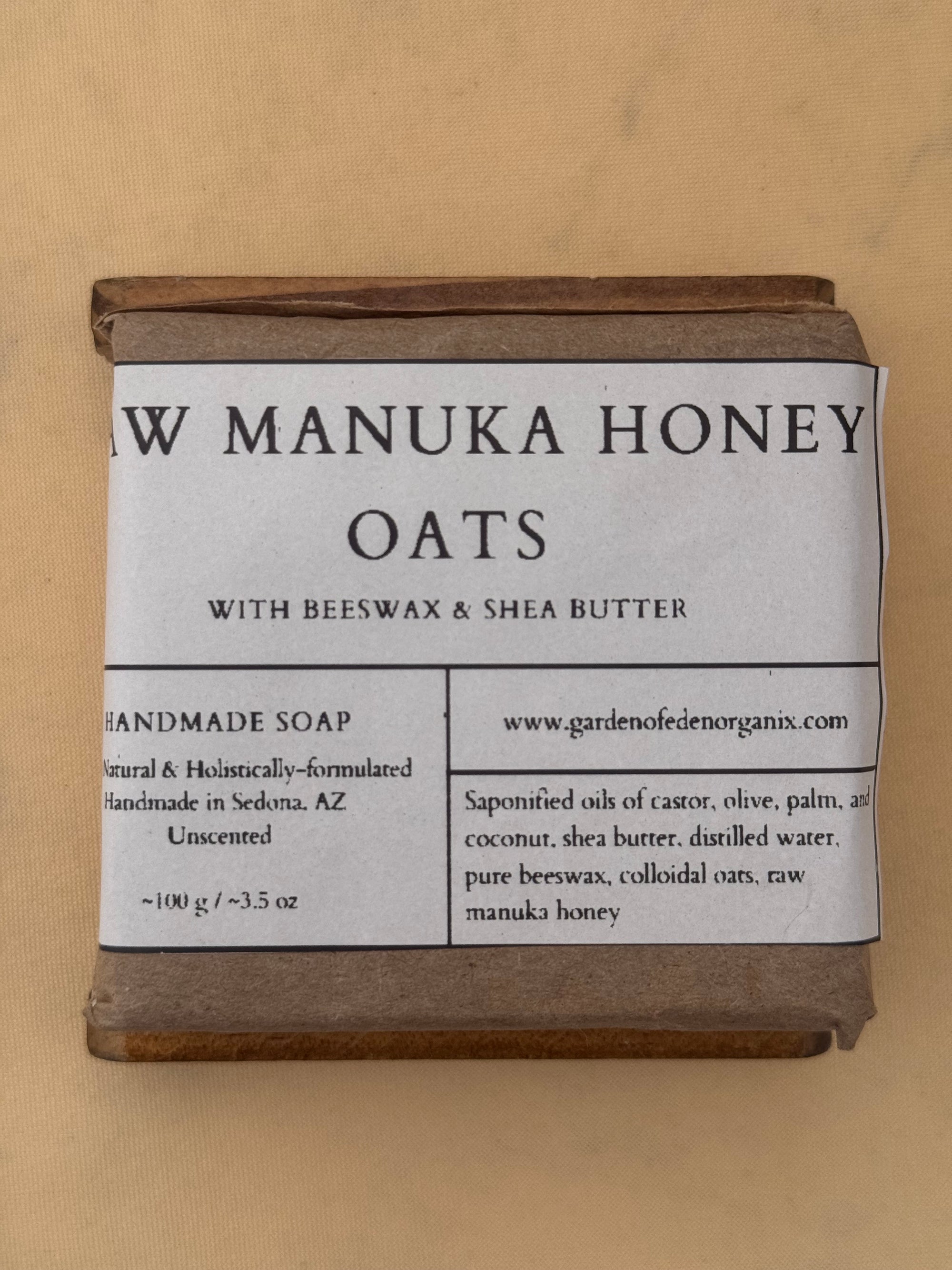 Raw Manuka Honey & Oats Bar Soap